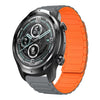 Correa de silicona magnética en forma de I para Ticwatch Pro 3 Lite de 22 mm (gris y naranja)