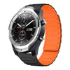 Correa de reloj de silicona magnética en forma de I de 22 mm para Ticwatch Pro 2020 (negra y naranja)