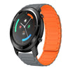 Correa de silicona magnética en forma de I para reloj Ticwatch GTX de 22 mm (gris y naranja)