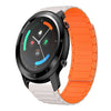Correa de silicona magnética en forma de I para reloj Ticwatch GTX de 22 mm (luz de estrellas y naranja)