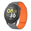 Correa de silicona magnética en forma de I para reloj COROS Pace 3 de 22 mm (gris y naranja)