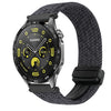 Correa de reloj trenzada con hebilla magnética para Huawei Watch GT4 de 46 mm y 22 mm (rojo vino)