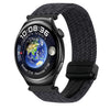 Correa de reloj trenzada con hebilla magnética de 22 mm para Huawei Watch 4 (negra)