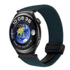 Correa de reloj trenzada con hebilla magnética de 22 mm para Huawei Watch 4 (verde bosque)