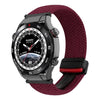 Correa de reloj trenzada con hebilla magnética para Huawei Watch Ultimate de 22 mm (negra, arena y roja)