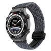 Correa de reloj trenzada con hebilla magnética para Huawei Watch Ultimate de 22 mm (negro grafito)