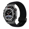 Correa de reloj trenzada con hebilla magnética para Huawei Watch Ultimate de 22 mm (negro metálico)