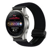 Correa de reloj trenzada con hebilla magnética de 22 mm para Huawei Watch 3 Pro (negro metálico)