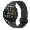 Correa de reloj trenzada con hebilla magnética para Huawei Watch GT Runner de 22 mm (rojo vino)