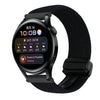 Correa de reloj trenzada con hebilla magnética de 22 mm para Huawei Watch 3 (negro metálico)