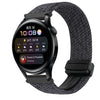 Correa de reloj trenzada con hebilla magnética para Huawei Watch 3 de 22 mm (rojo vino)