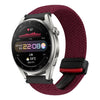 Correa de reloj trenzada con hebilla magnética de 22 mm para Huawei Watch 3 Pro (negro, arena y rojo)