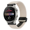 Correa de reloj trenzada con hebilla magnética de 22 mm para Huawei Watch 3 Pro (negro Starlight)