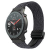 Correa de reloj trenzada con hebilla magnética para Amazfit Watch GTR de 22 mm (negro metálico)
