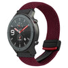 Correa de reloj trenzada con hebilla magnética para Amazfit Watch GTR de 22 mm (rojo vino)