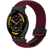 Correa de reloj trenzada con hebilla magnética de 22 mm para Garmin Venu 3 (rojo vino)