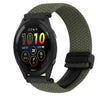 Correa de reloj trenzada con hebilla magnética de 22 mm para Garmin Forerunner 265 (verde oliva)