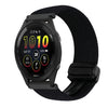 Correa de reloj trenzada con hebilla magnética de 22 mm para Garmin Forerunner 265 Music (negra)