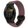 Correa de reloj trenzada con hebilla magnética de 22 mm para Garmin Forerunner 265 Music (morado ahumado)