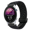 Correa de reloj trenzada con hebilla magnética de 22 mm para Garmin Forerunner 255 (negro con estrellas)