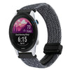 Correa de reloj trenzada con hebilla magnética de 22 mm para Garmin Forerunner 255 (gris metalizado)