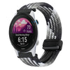 Correa de reloj trenzada con hebilla magnética de 22 mm para Garmin Forerunner 255 (negro deslumbrante)