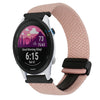 Correa de reloj trenzada con hebilla magnética de 22 mm para Garmin Forerunner 255 Music (rosa)