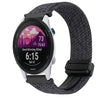 Correa de reloj trenzada con hebilla magnética de 22 mm para Garmin Forerunner 255 Music (negro metálico)