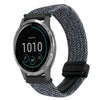 Correa de reloj trenzada con hebilla magnética de 22 mm para Garmin Vivoactive 4 (gris metalizado)