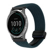 Correa de reloj trenzada con hebilla magnética de 22 mm para Garmin Vivoactive 4 (verde bosque)