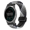 Correa de reloj trenzada con hebilla magnética de 22 mm para Garmin Vivoactive 4 (negro deslumbrante)
