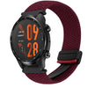 Correa de reloj trenzada con hebilla magnética de 22 mm para Ticwatch Pro 3 (rojo vino)