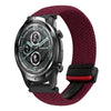Correa de reloj trenzada con hebilla magnética de 22 mm para Ticwatch Pro 2021 (negro, arena y rojo)