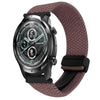 Correa de reloj trenzada con hebilla magnética para Ticwatch Pro de 22 mm (morado ahumado)