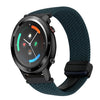 Correa de reloj trenzada con hebilla magnética para Ticwatch GTX de 22 mm (verde oscuro)