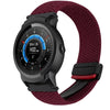 Correa de reloj trenzada con hebilla magnética de 22 mm para Ticwatch E2 (rojo vino)
