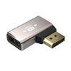 Adaptador convertidor de DisplayPort macho a DisplayPort hembra JUNSUNMAY 8K 60Hz PD1.4, ángulo: izquierdo
