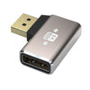 Adaptador convertidor de DisplayPort macho a DisplayPort hembra JUNSUNMAY 8K 60Hz PD1.4, ángulo: derecho