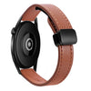 Correa de reloj de cuero de microfibra magnética de 22 mm para Amazfit Watch GTR 4 (marrón moca)