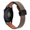 Correa de reloj de cuero de microfibra magnética de 22 mm para Amazfit Watch GTR 4 (caramelo macchiato)