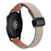 Correa de reloj de cuero de microfibra magnética de 22 mm para Amazfit Watch GTR 4 (gris elefante de becerro)