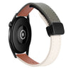 Correa de reloj de cuero de microfibra magnética de 22 mm para Amazfit Watch GTR 4 (verde albaricoque y aguacate)