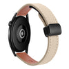 Correa de reloj de cuero de microfibra magnética de 22 mm para Amazfit Watch GTR 4 (color crema y albaricoque)