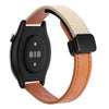 Correa de reloj de cuero de microfibra magnética de 22 mm para Amazfit Watch GTR 2e (color naranja y crema albaricoque)