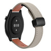 Correa de reloj de cuero de microfibra magnética de 22 mm para Amazfit Watch GTR (gris elefante de becerro)