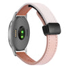 Correa de reloj de cuero de microfibra con hebilla magnética fina de 22 mm para Garmin Forerunner 255 Music (rosa y albaricoque)