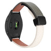 Correa de reloj de cuero de microfibra con hebilla magnética fina de 22 mm para Garmin Forerunner 265 Music (verde albaricoque y aguacate)