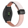 Correa de reloj de cuero de microfibra con hebilla magnética fina de 22 mm para Garmin Forerunner 265 Music (rosa y albaricoque)