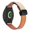 Correa de reloj de cuero de microfibra con hebilla magnética fina de 22 mm para Garmin Venu 3 (naranja Aima + albaricoque crema)