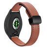 Correa de reloj de cuero de microfibra con hebilla magnética fina de 22 mm para Garmin Venu 3 (marrón moca)